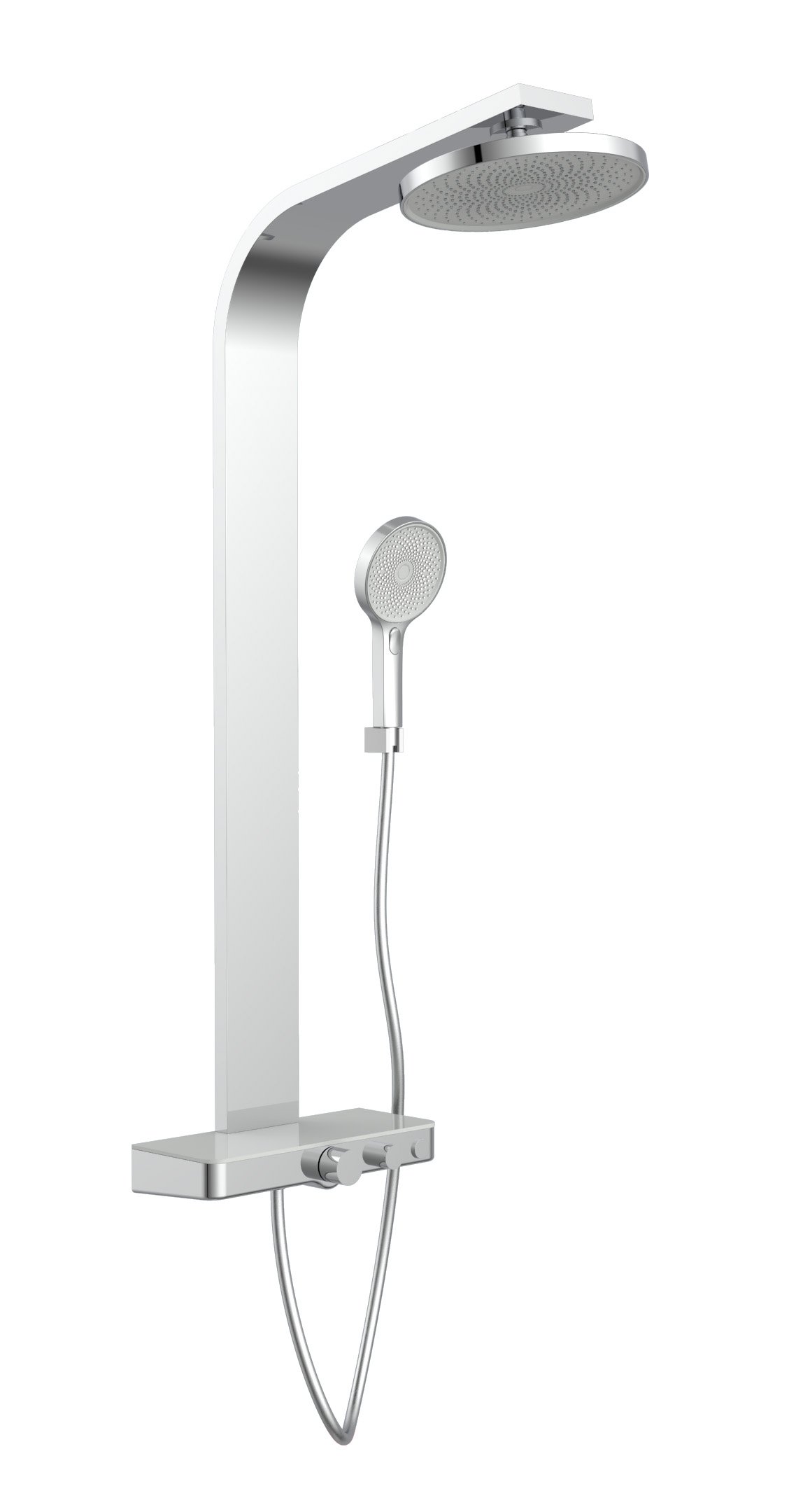 Schutte SAMOA RAIN douchesysteem met thermostatisch planchet | chroom-licht grijs
 - 60570 60570
