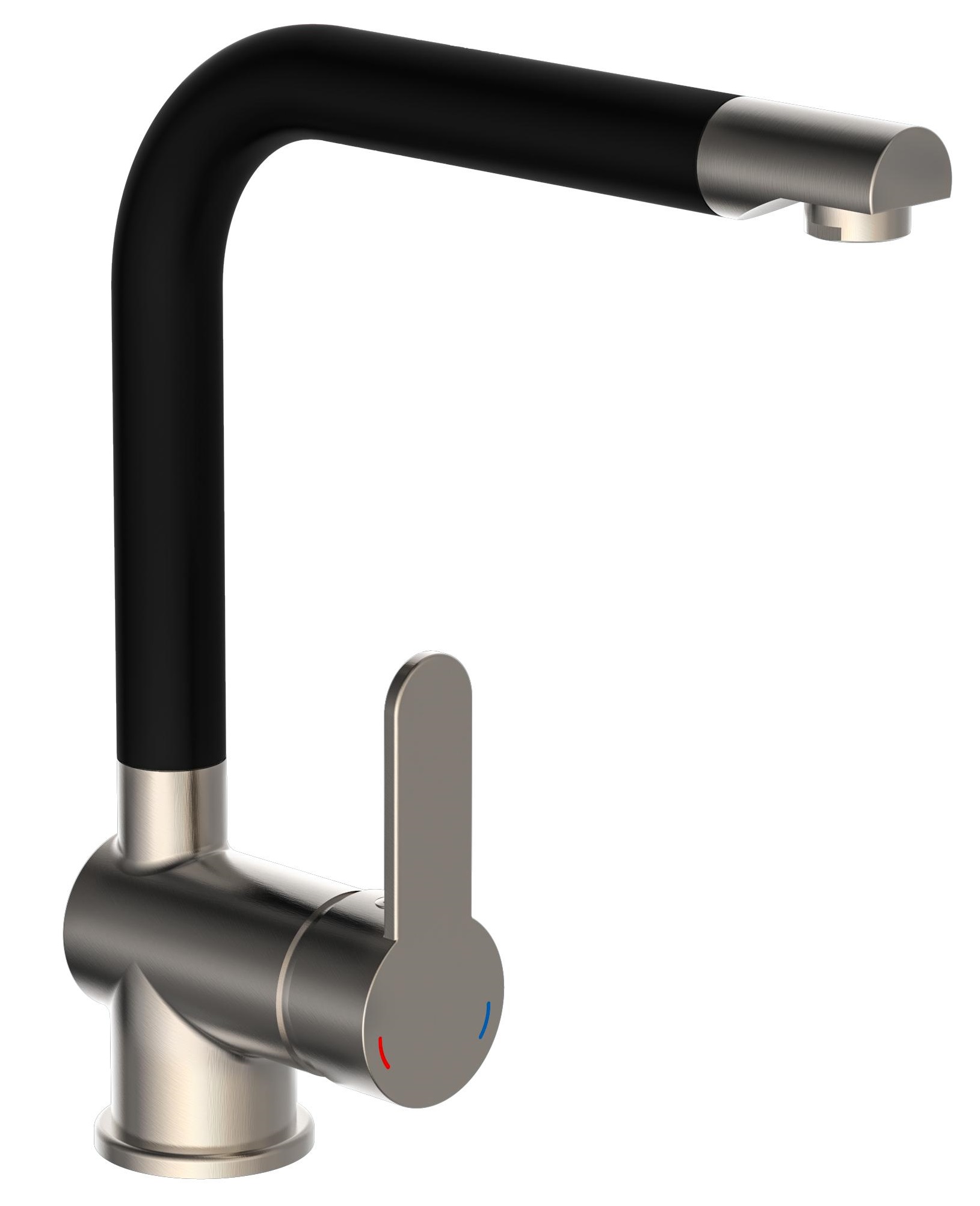 Schutte RIO ééngreepsmengkraan keuken met hoge uitloop | RVS look /mat zwart
 - 79866 - 79866