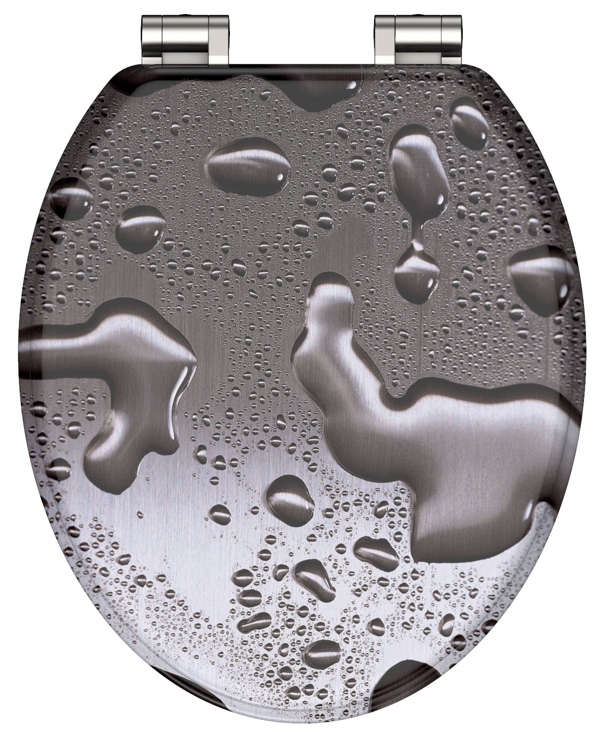 Schutte MDF WC-bril GREY STEEL met soft-close
 80123