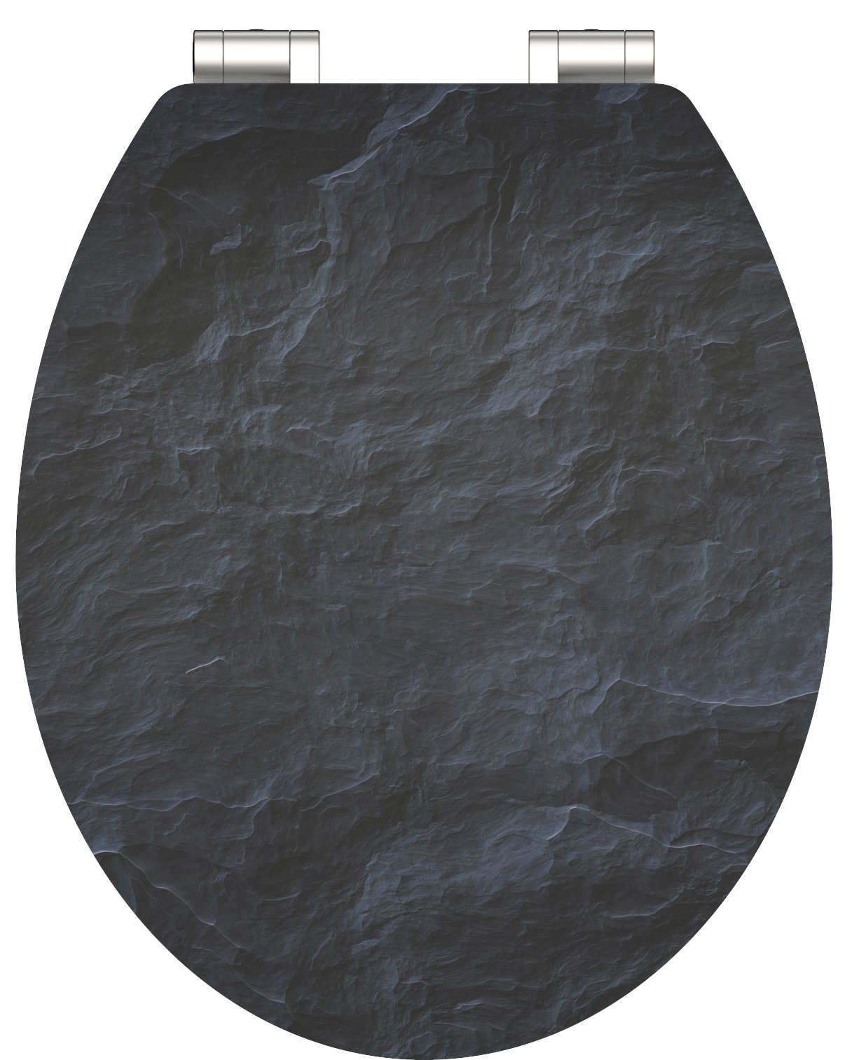 Schutte MDF High Gloss WC-bril BLACK STONE met soft-close
 - 80535 80535