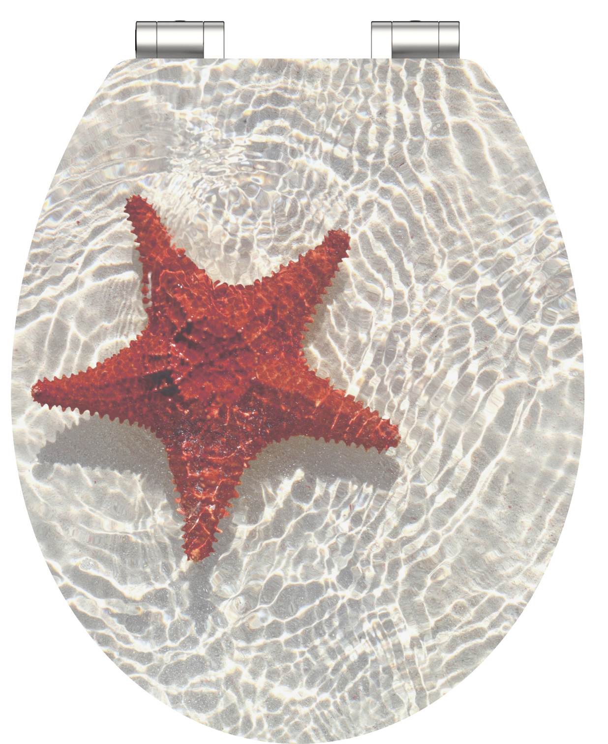 Schutte MDF High Gloss WC-bril RED STARFISH met soft-close
 - 80541 80541