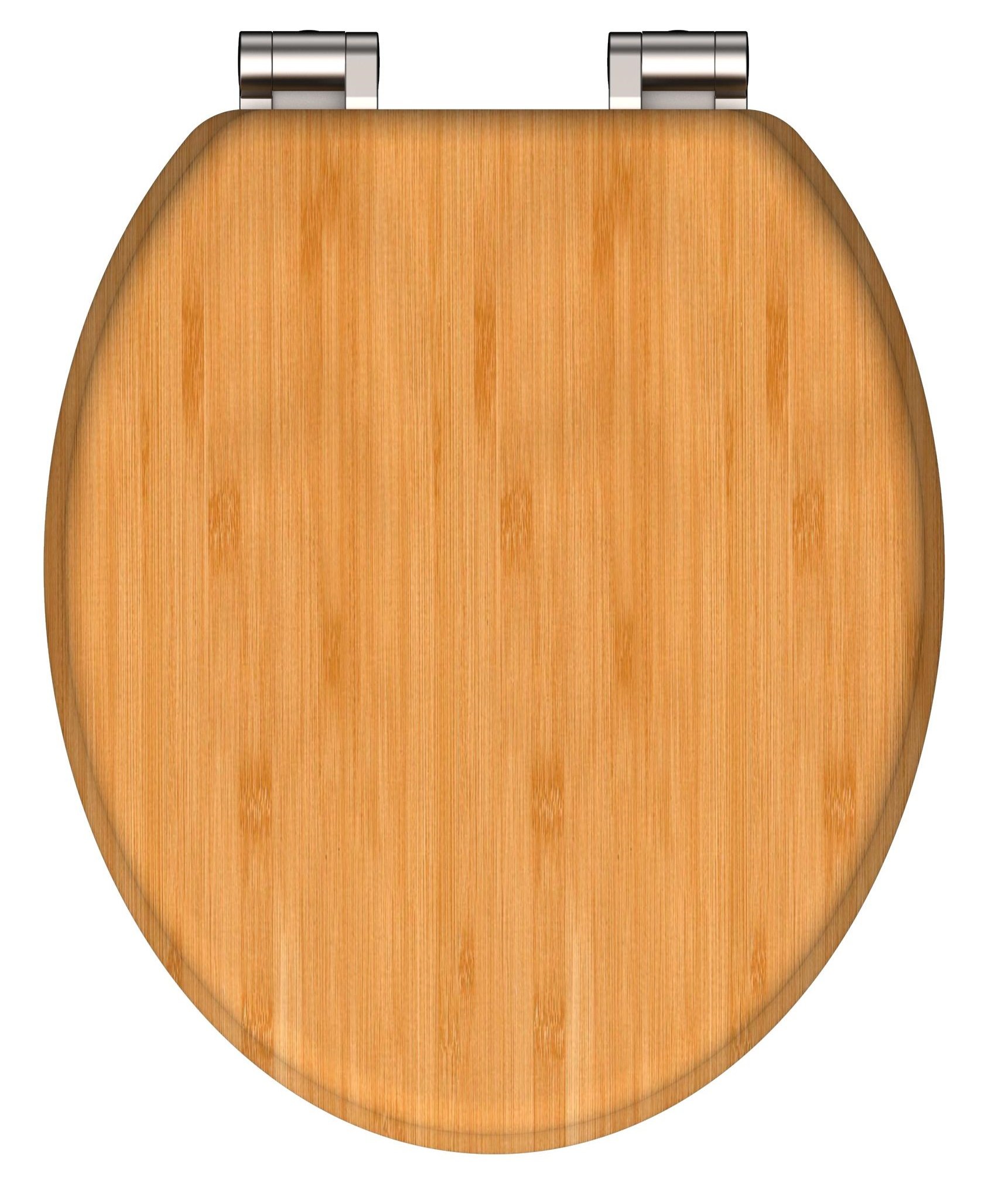 Schutte NATURAL BAMBOO WC-Bril van massief bamboe met soft-close
 81101