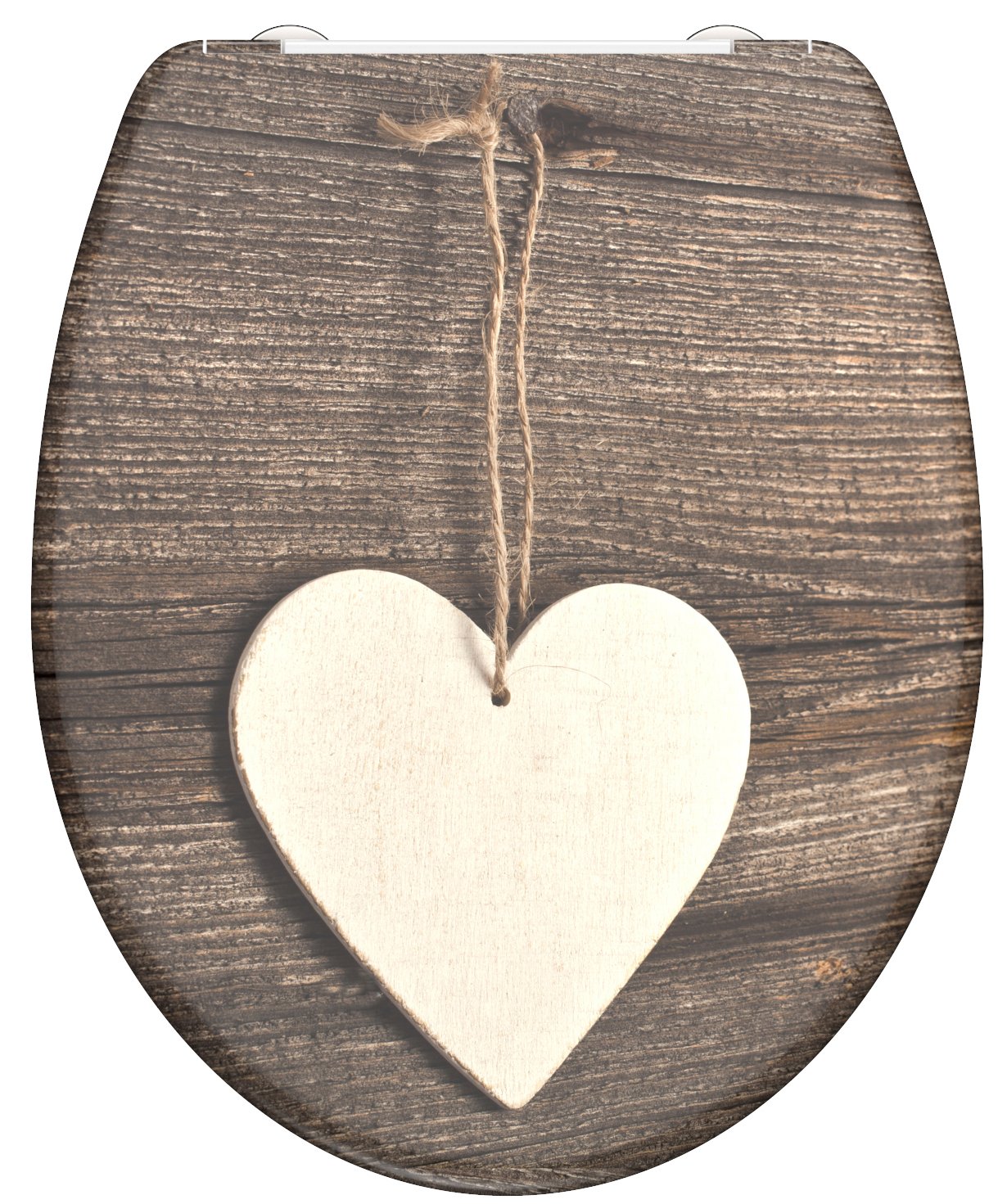 Schutte Duroplast WC-bril WOOD HEART met soft-close en quick-release
 - 82377 82377
