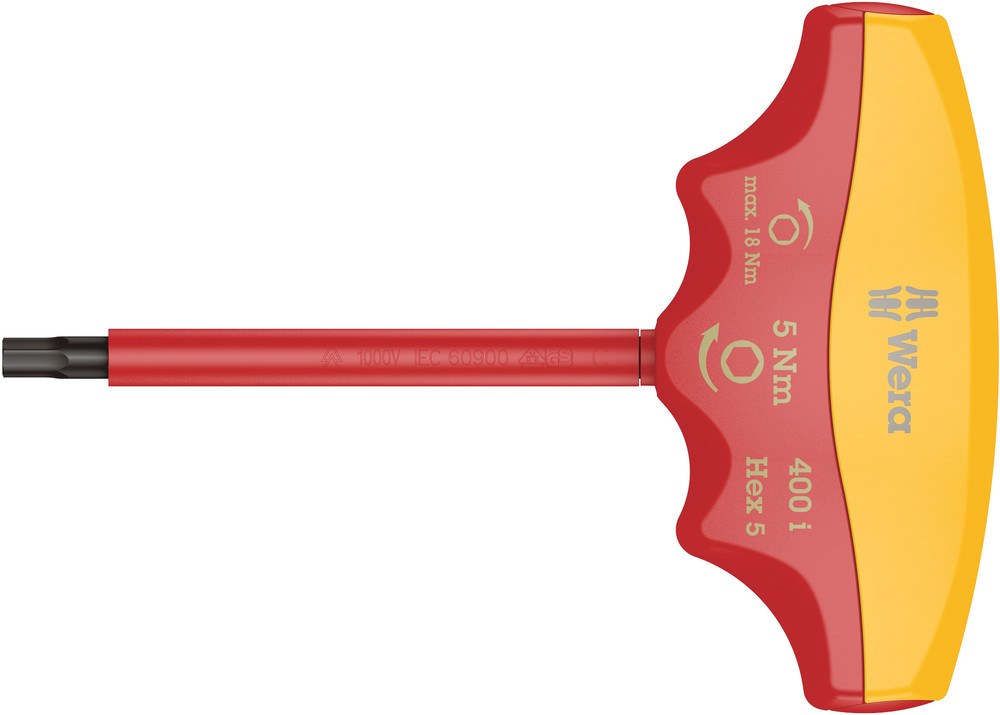 Wera 400 i VDE geïsoleerde Hex Draaimoment-indicator, 5 x 5,0 Nm - 05004981001
