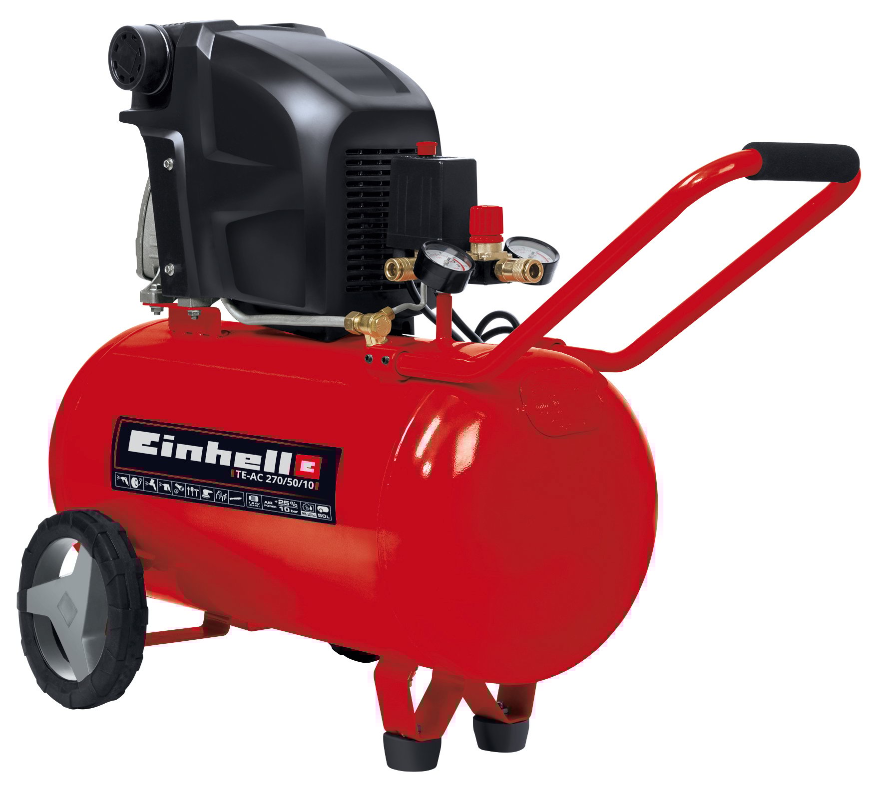 Einhell TE-AC 270/50/10 - Compressor | 1800W | 10bar | 50L - 4010440 4010440