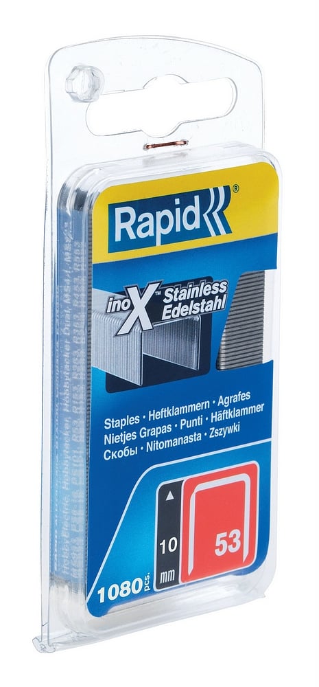 Rapid Nr. 53 dundraadnieten RVS 10 mm, 1.080 stuks - 40109511 - 40109511