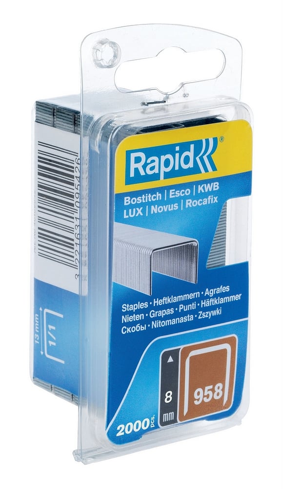 Rapid Nr. 958 dundraadnieten 8 mm, 2.000 stuks - 40109542 - 40109542