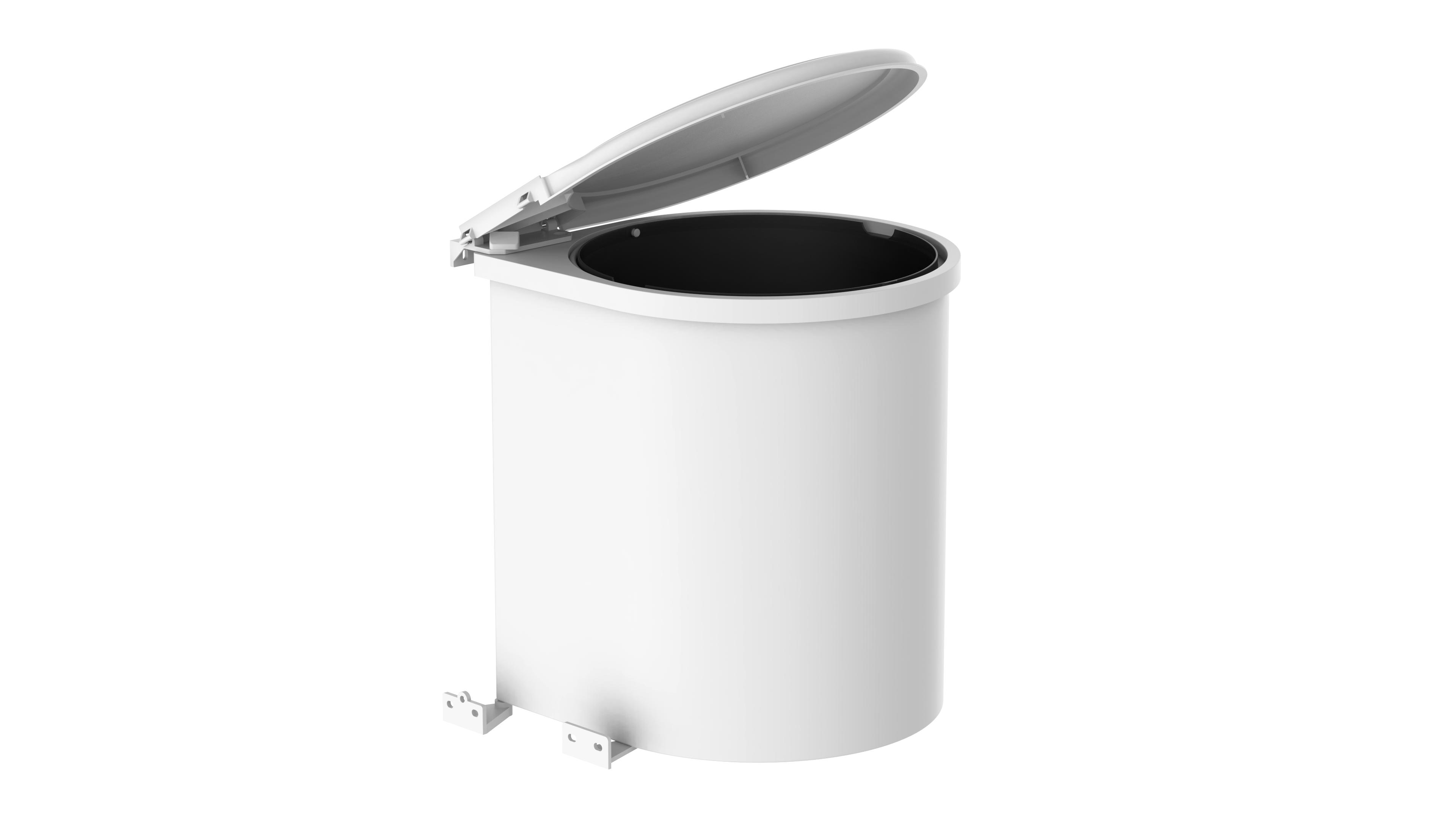 Eyckhaus 1-voudige afvalverzamelaar rond 1 x 13 l | wit - 4350 4350