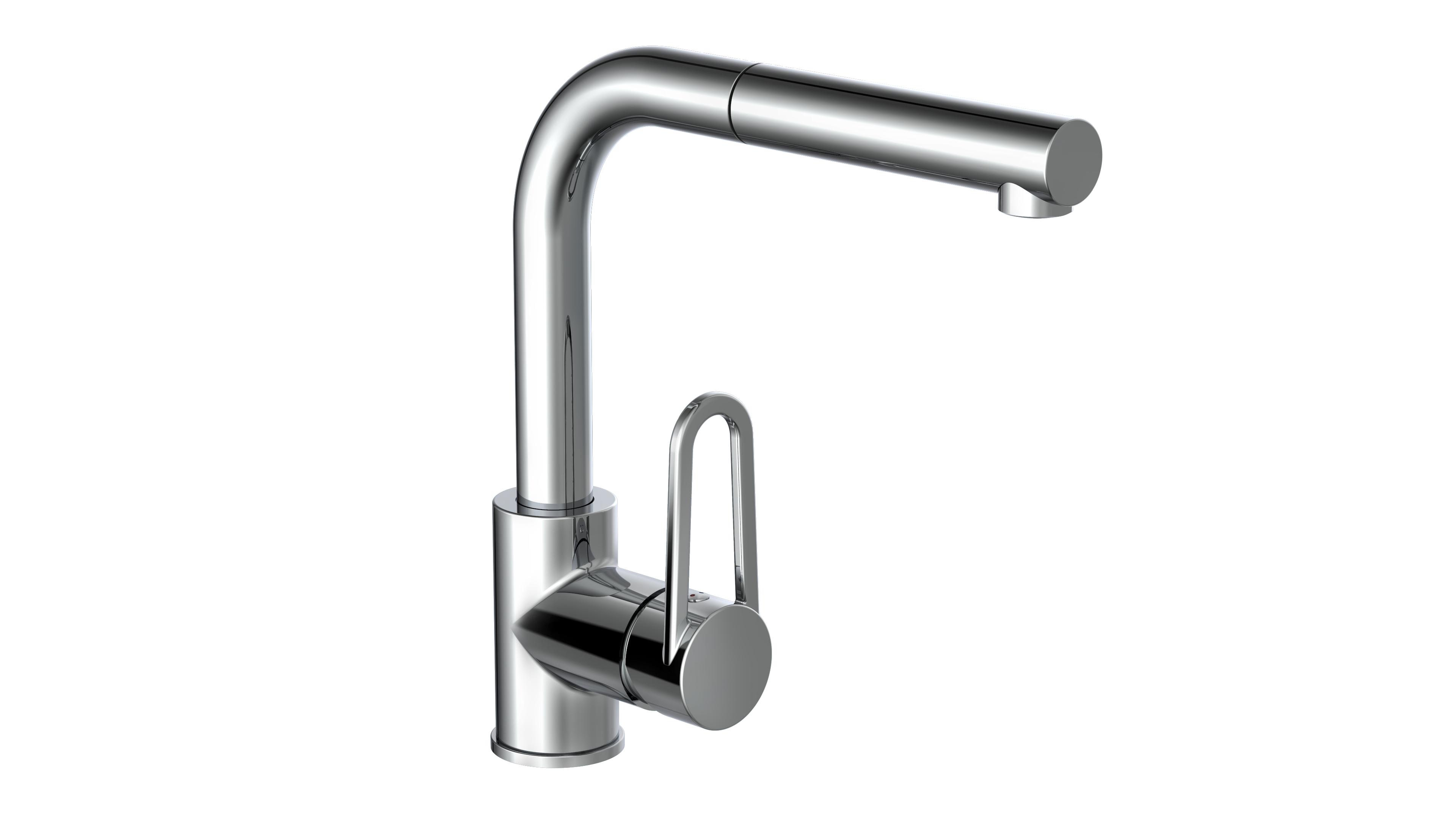 Eyckhaus DESIGN RING mengkraan keuken met uittrekbare uitloop | chroom - 26230 26230