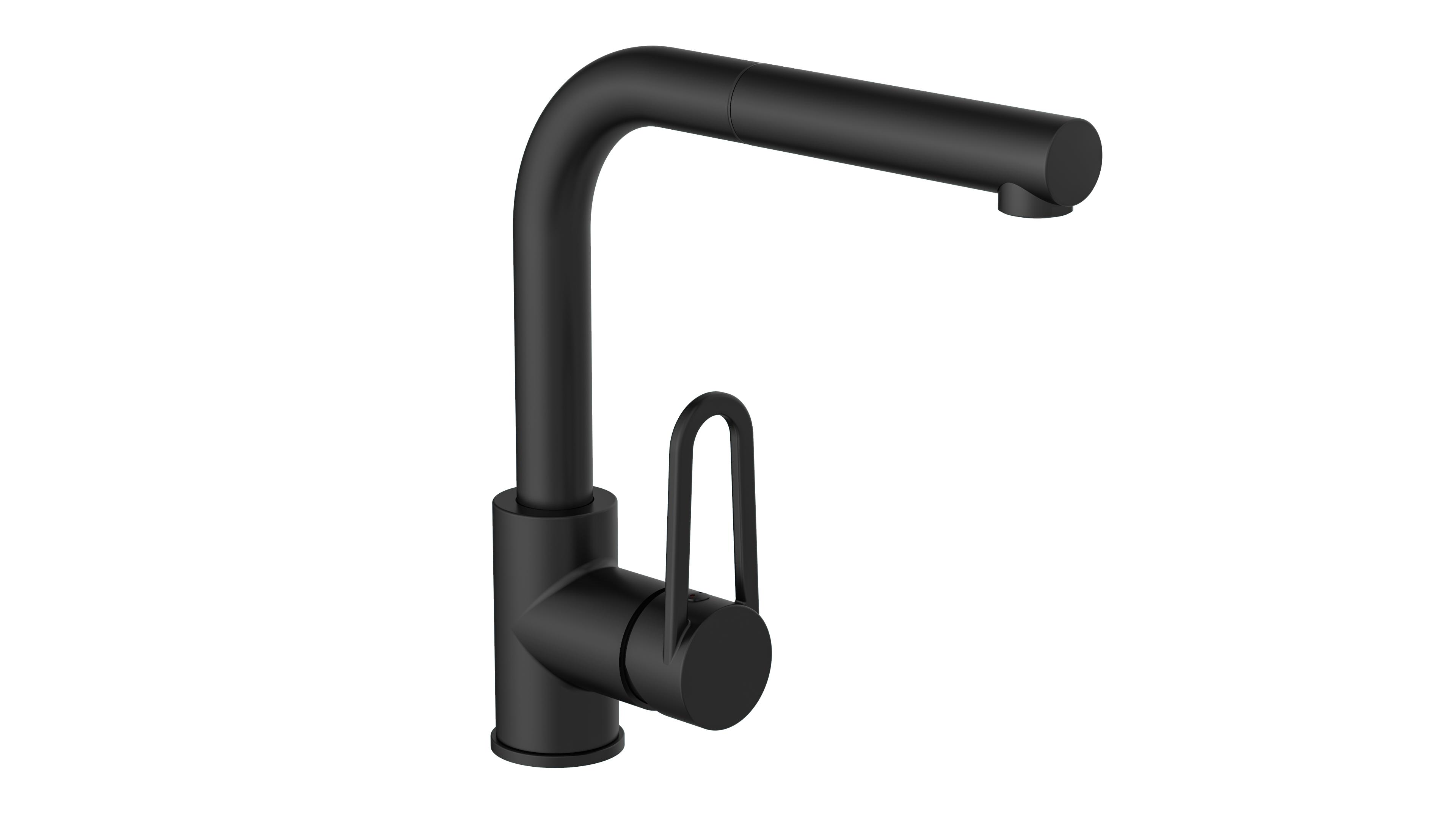 Eyckhaus DESIGN RING mengkraan keuken met uittrekbare uitloop | mat zwart - 26239 26239