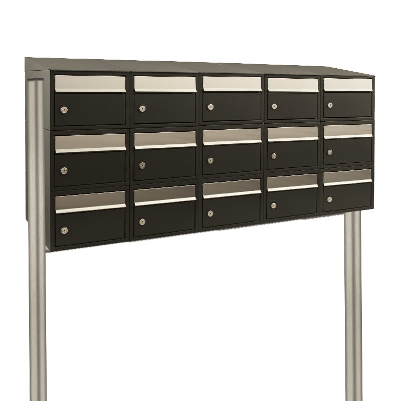 Stoer! Brickset 5-Breed 3-Hoog Met Dak Op Statief Zwart 40215070_5x3ds