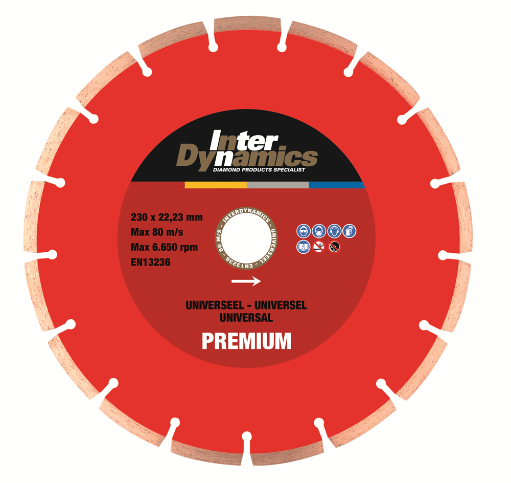 InterDynamics Universeel Premium diamantzaagblad 350mm 20.0mm | 1 stuk 404354