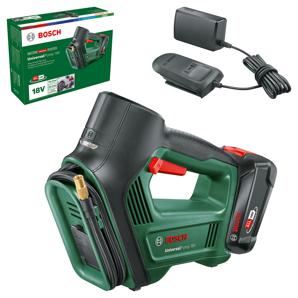 Bosch UniversalPump 18V Compressor - 10.3 bar - Met 18 V accu en lader