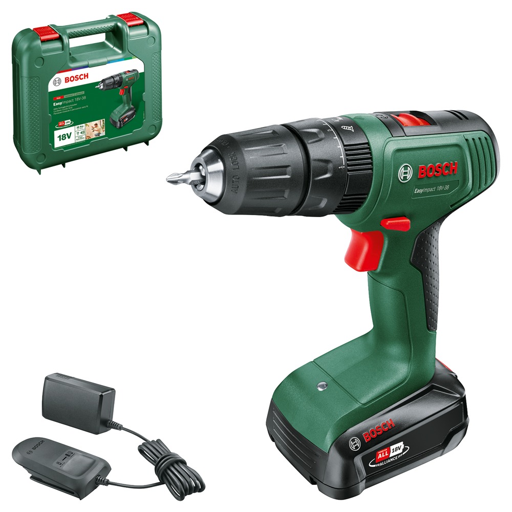 Bosch Easyimpact 18V-38 - Accuklopboorschroevendraaier 1 x 2,0 Ah accu + lader - 06039D810E