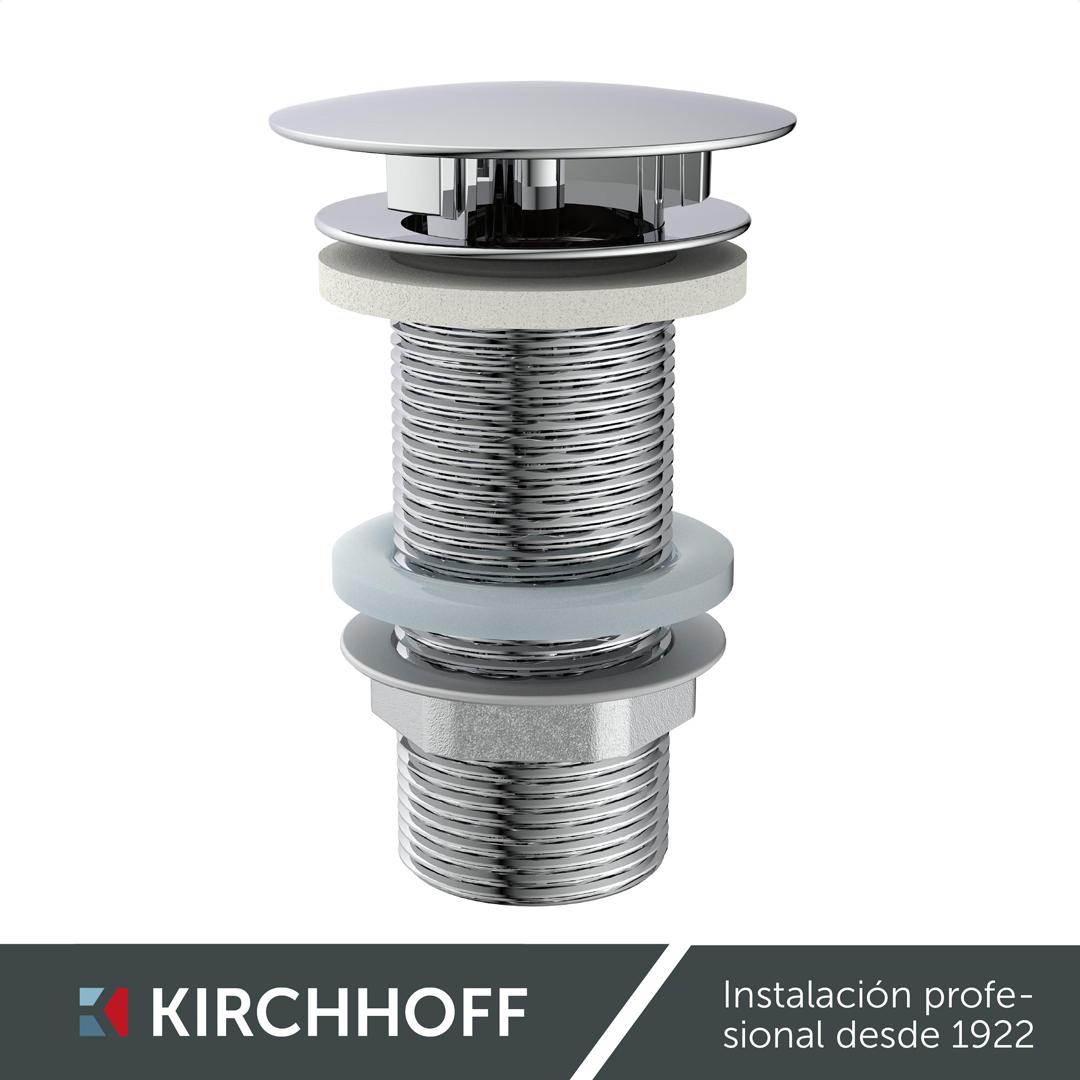 Schutte Afvoerwaste | Chroom | 1 1/4" x 100 mm | Zonder overloop - 98807310 afbeelding