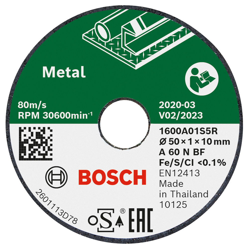 Bosch Accessoires Doorslijpschijf Bonded 3Pcsx50X1X10 mm - 1600A01S5Y