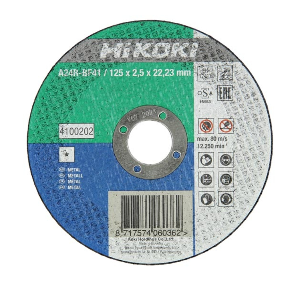 Hikoki Accessoires Doorslijpschijf Voor Metaal 125X2 5 Concaaf 4100207