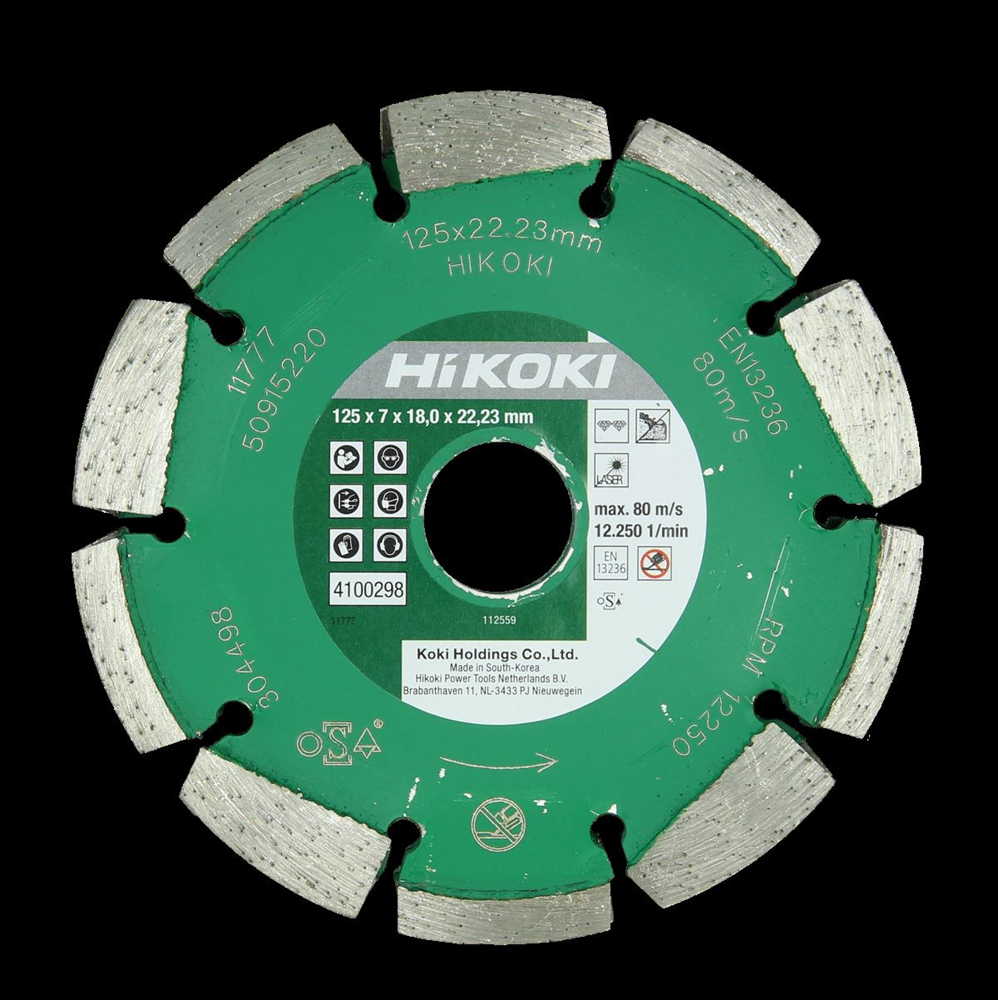 Hikoki Accessoires Diamantzaagblad |125x22 2x7 | T=18 universeel 4100298