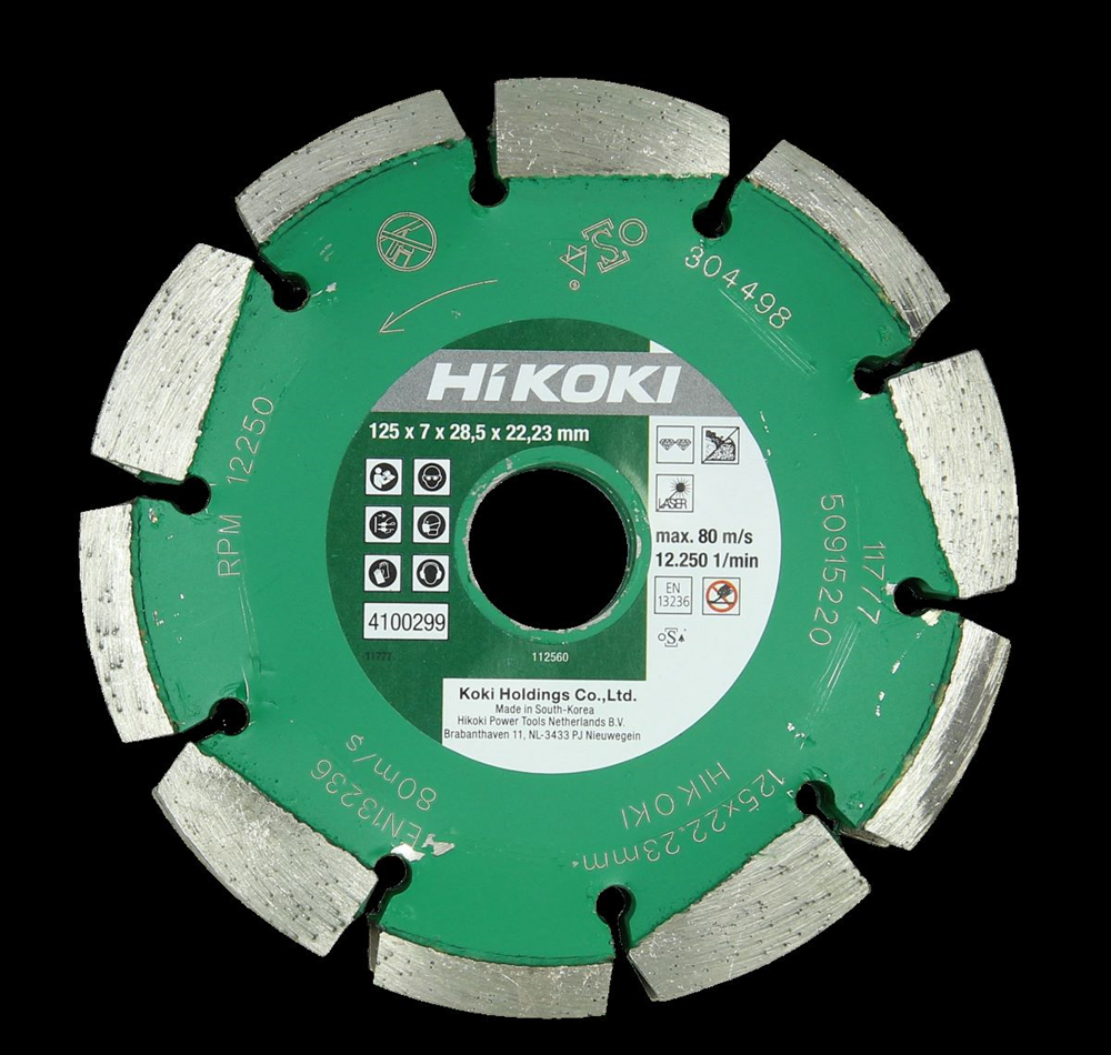 Hikoki Accessoires Diamantzaagblad | 125x22 2x7 | T=28 5 universeel 4100299