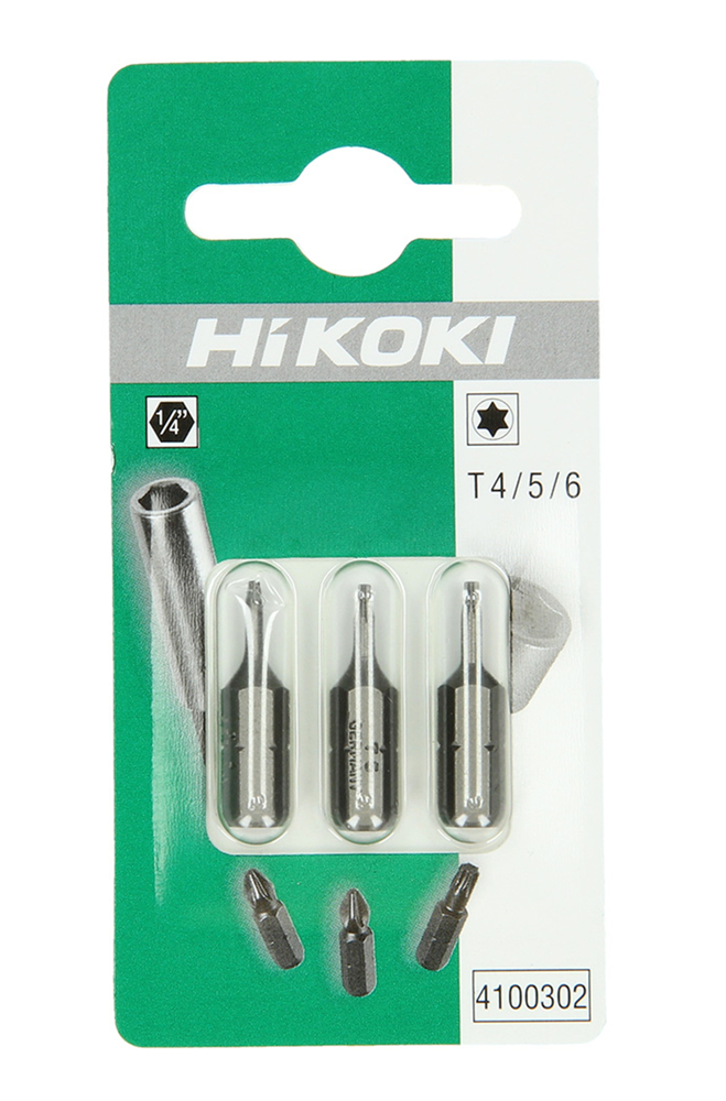 Hikoki Accessoires Bits 1 4" Torx T4 T5 T6 25Mm 4100302