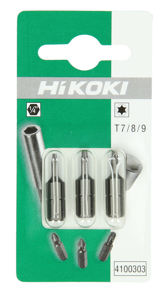 Hikoki Accessoires Bits 1 4" Torx T7 T8 T9- 25Mm 4100303