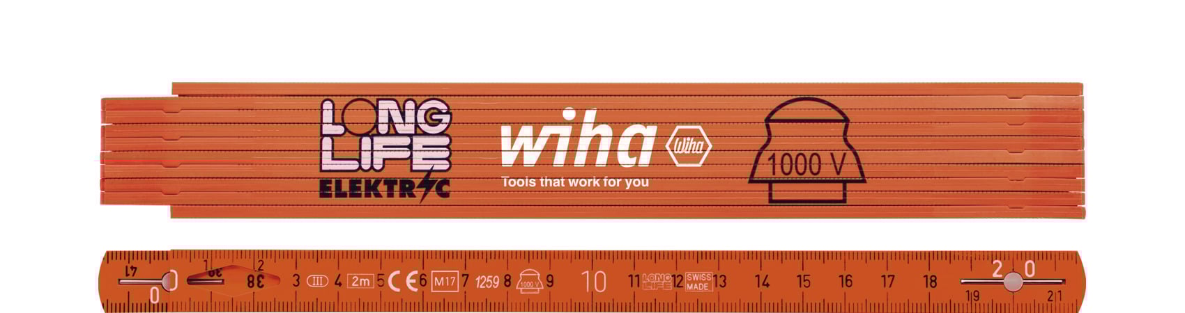 Wiha Elektriciensduimstok Longlife | 2 meter - 42068
