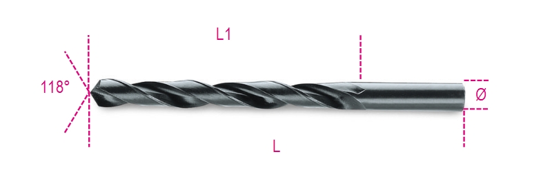 Beta Spiraalboren, korte uitvoering HSS gewalst 410 11,00 - 004100184