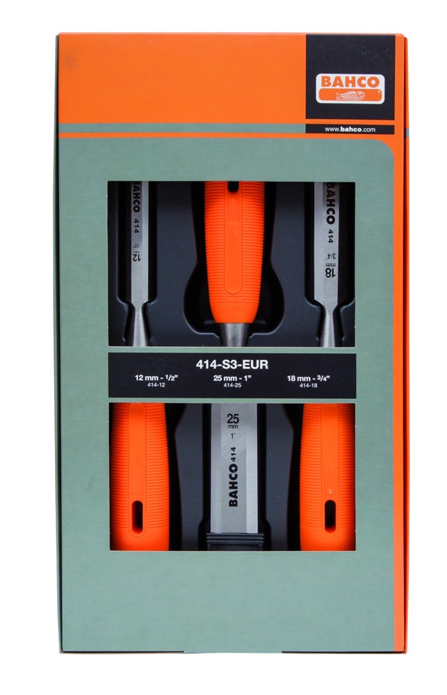 Bahco steekbeitelset 414 12-18-25 mm | 414-S3-EUR