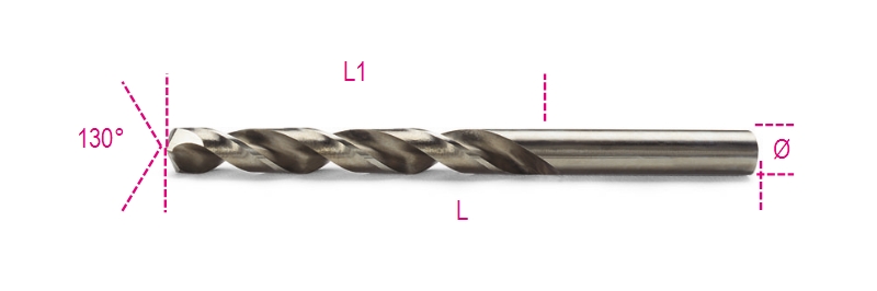 Beta Spiraalboren, korte uitvoering HSS-CO 8% volledig geslepen 415 7,25 - 004150115