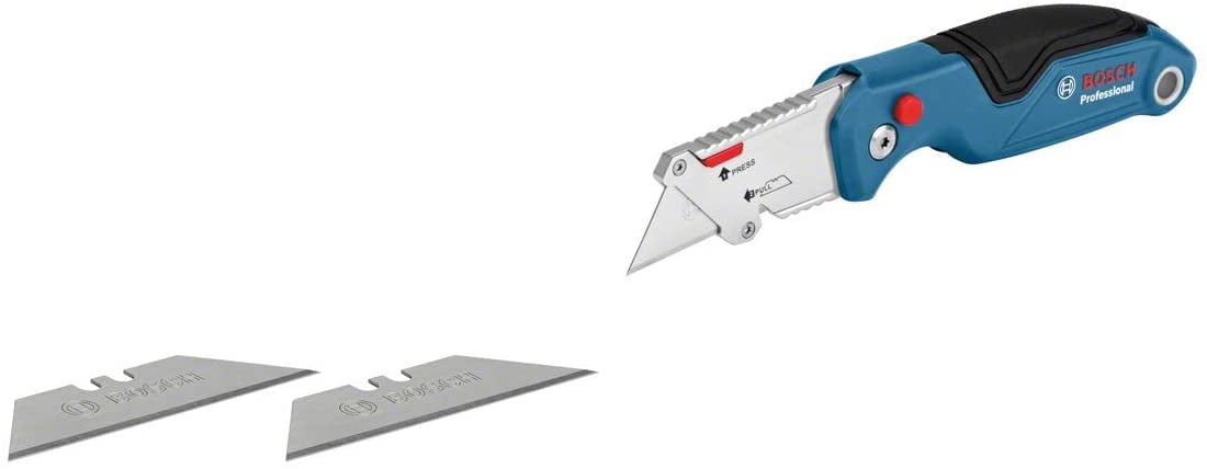Bosch Professional universeel klapmes met mesjesvak in metalen handgreep (incl. 2 reservemesjes, in blister)