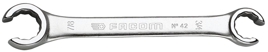 Facom open ringsleutel, 15° gebogen 11/16x3/4 l210mm - 42.11/16X3/4