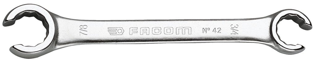 Facom open ringsleutel, 15° gebogen 3/4x7/8 l220mm - 42.3/4X7/8