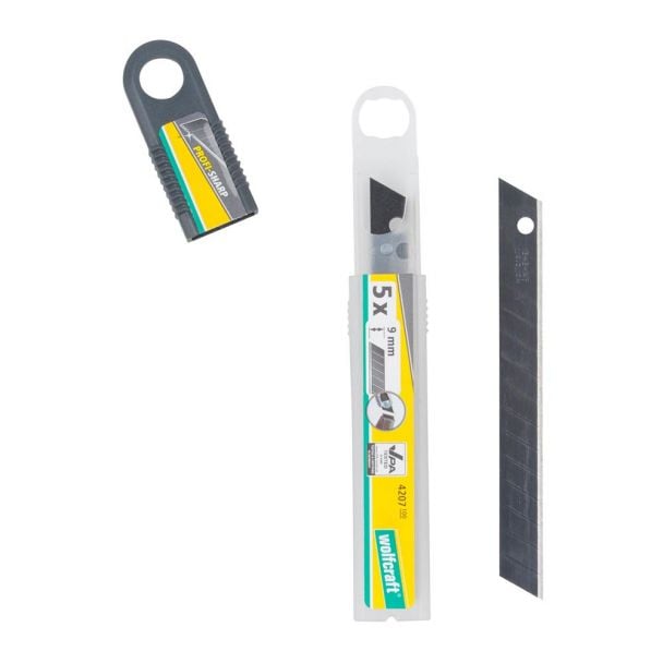 Wolfcraft Abbrechklingen | 9mm | Zwart | 5 stuks - 4207100