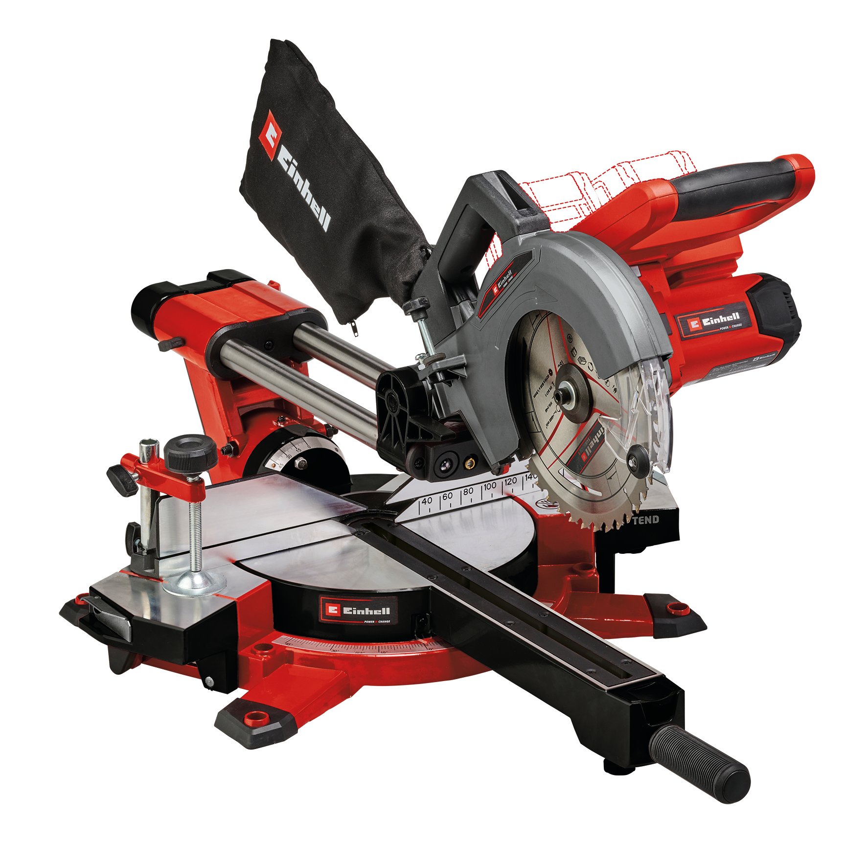 Einhell TE-SM 36/210 Li Solo - Accu Afkort-/Verstekzaag | 36V | 210 mm | Zonder accu en lader - 4300880 4300880
