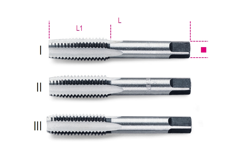 Beta Handtappen, grove spoed, metrische draad verchroomd staal 430 20 - 004300020