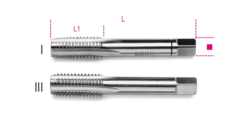 Beta Handtappen, fijne spoed, metrische draad HSS 434 10X125 - 004340009