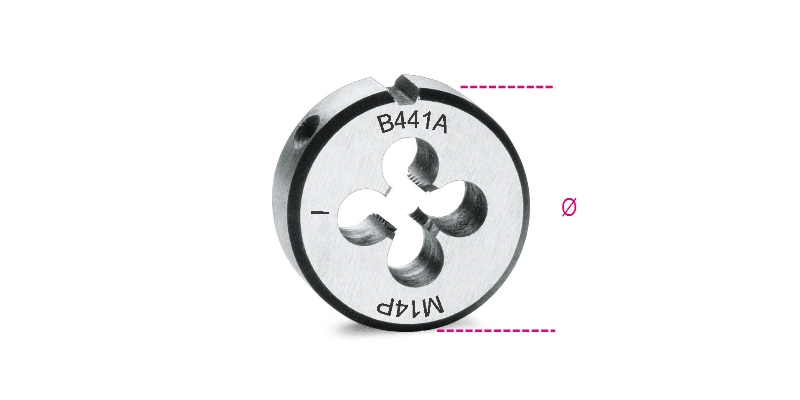 Beta Snijplaten, fijne spoed, metrische draad verchroomd staal 441A 12X150 - 004410109