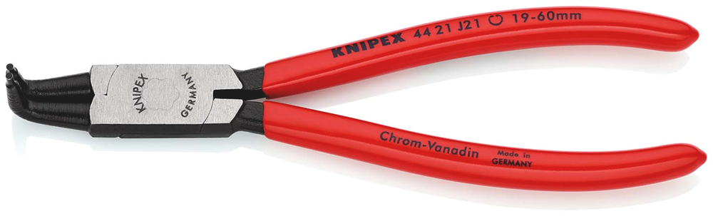 Knipex Borgveertang voor binnenringen in boringen | Kunststof bekleed | Zwart geatramenteerd - 44 21 J21 SB