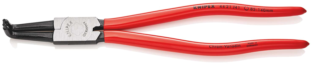Knipex Borgveertang voor binnenringen in boringen | Kunststof bekleed | Zwart geatramenteerd - 44 21 J41 SB
