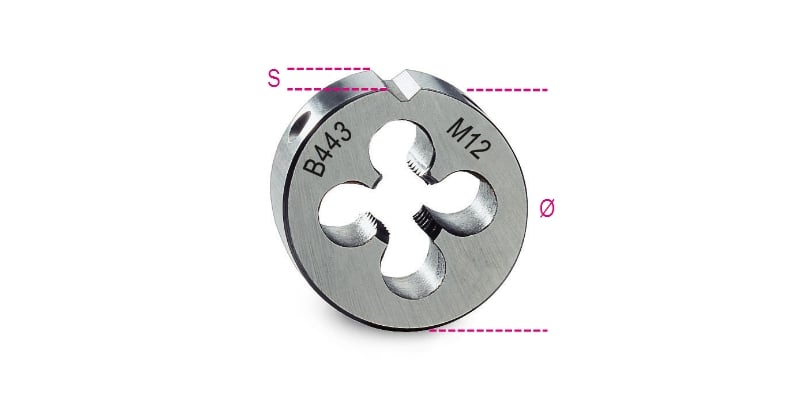 Beta Snijplaten, fijne spoed, metrische draad HSS 443 8X1 - 004430111
