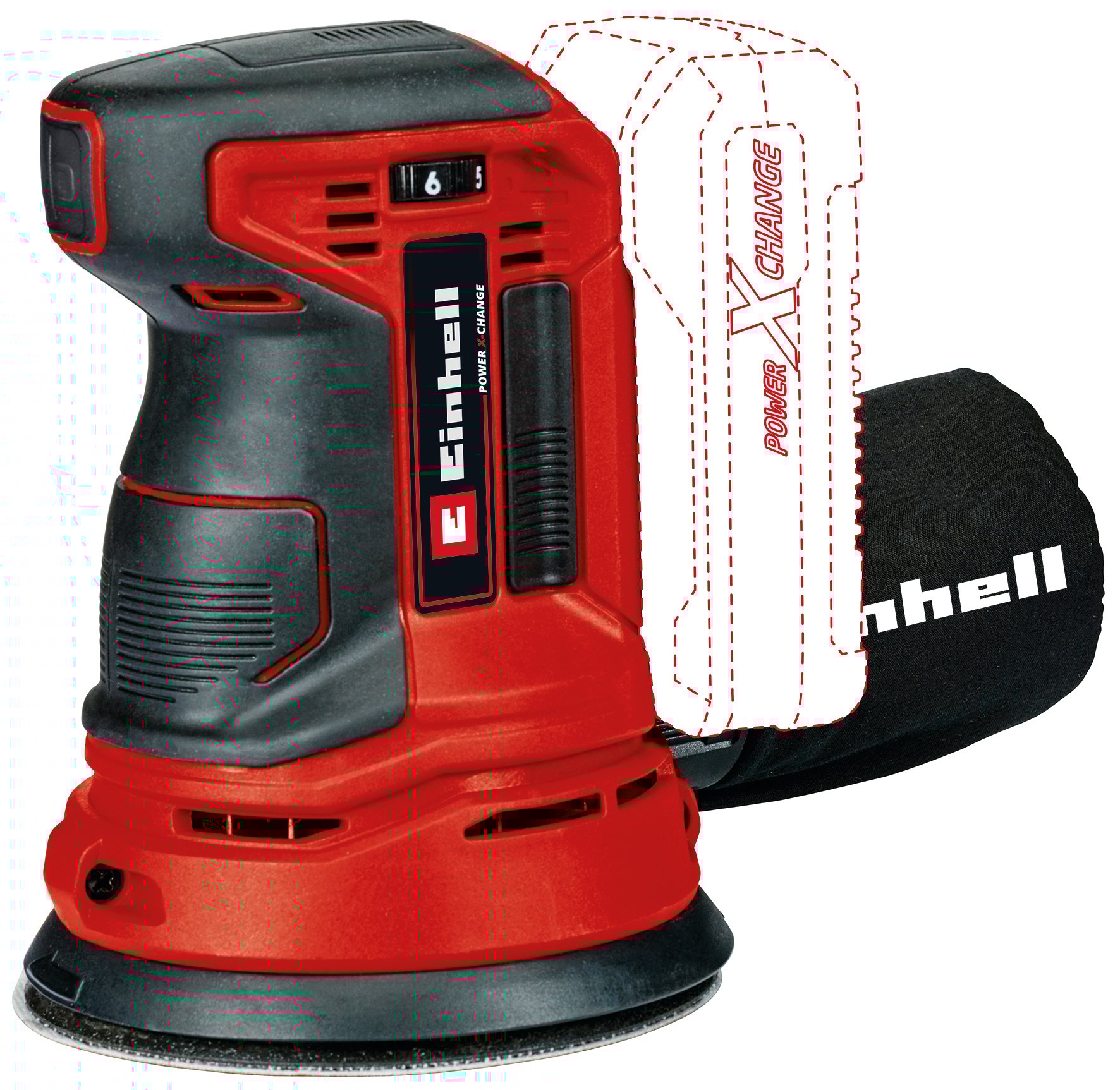 Einhell TE-RS 18 Li Solo - Accu Excentrische Schuurmachine | 18V | 125 mm | Zonder accu en lader - 4462010 - 4462010