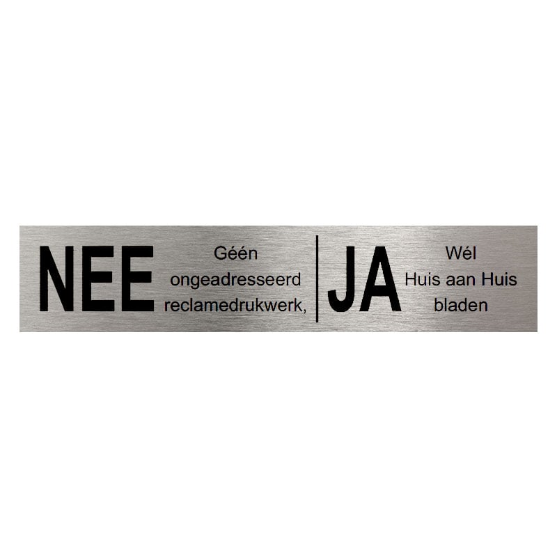 Stoer! Ja/Nee Plaatje Rvs/Zwart - 45005510