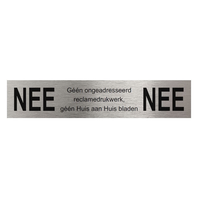 Stoer! Nee/Nee Plaatje Rvs Zelfklevend - 45005520