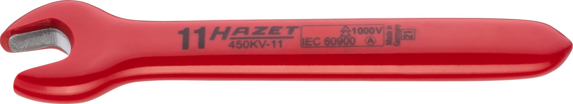HAZET Enkele steeksleutel · geïsoleerd 450KV-11 · Buiten-zeskant-profiel · SW 11 mm