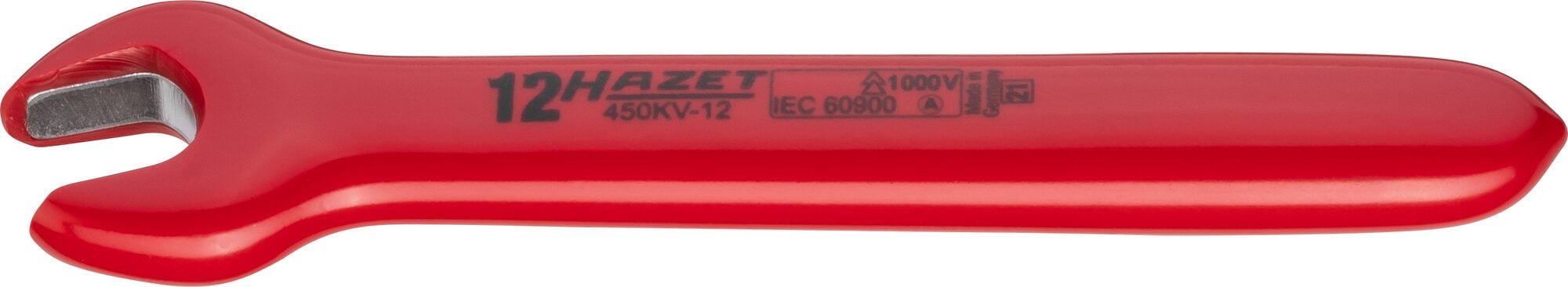 HAZET Enkele steeksleutel · geïsoleerd 450KV-12 · Buiten-zeskant-profiel · SW 12 mm