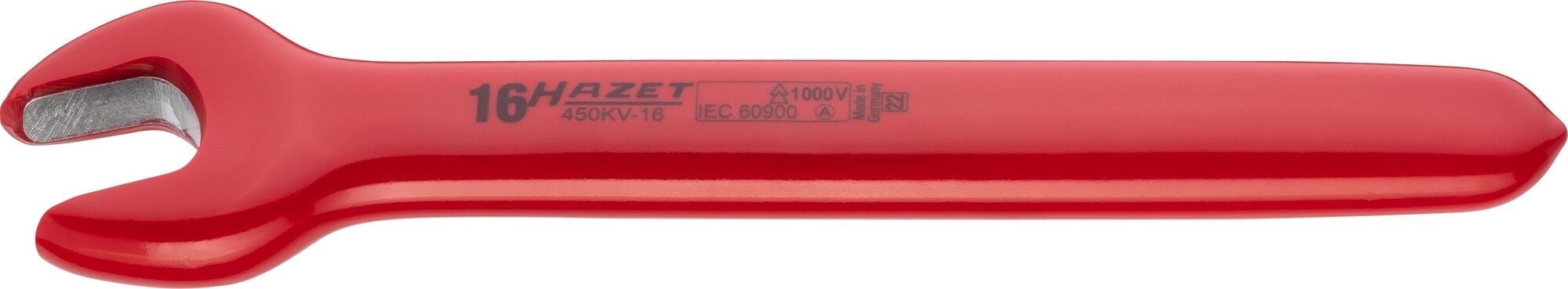 HAZET Enkele steeksleutel · geïsoleerd 450KV-16 · Buiten-zeskant-profiel · SW 16 mm