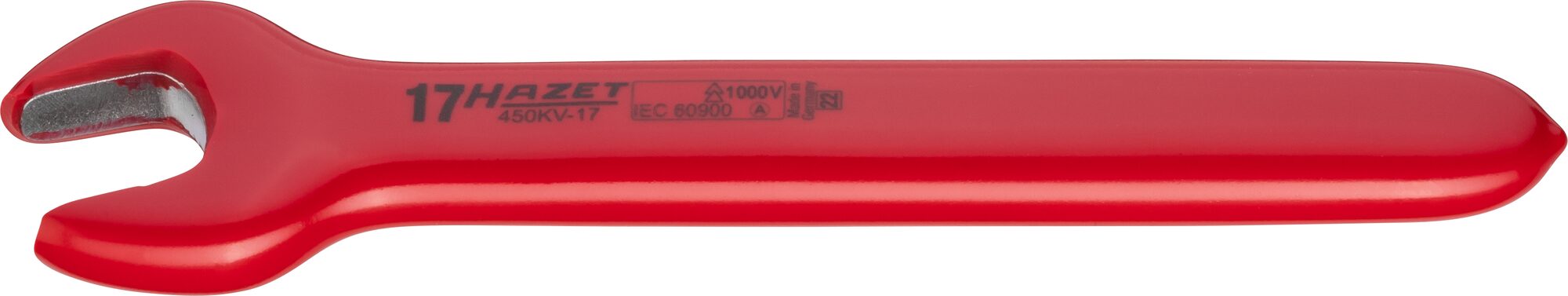 HAZET Enkele steeksleutel · geïsoleerd 450KV-17 · Buiten-zeskant-profiel · SW 17 mm