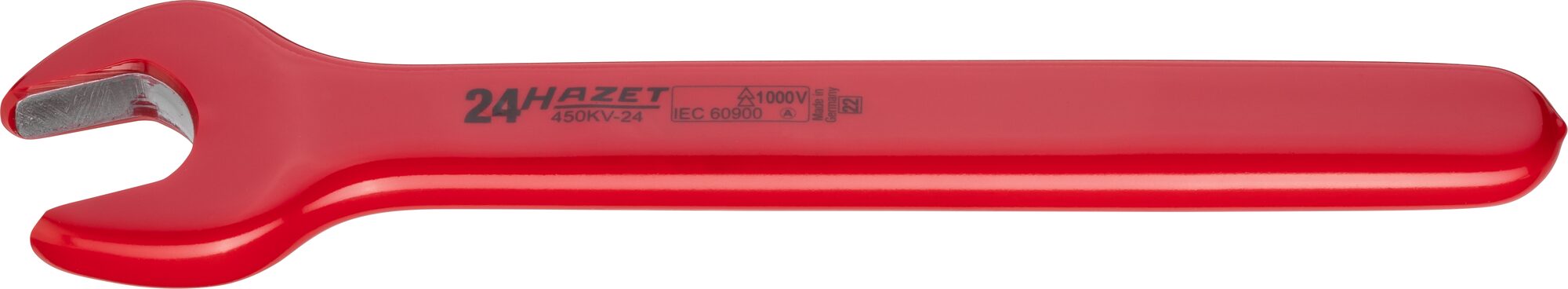 HAZET Enkele steeksleutel · geïsoleerd 450KV-24 · Buiten-zeskant-profiel · SW 24 mm