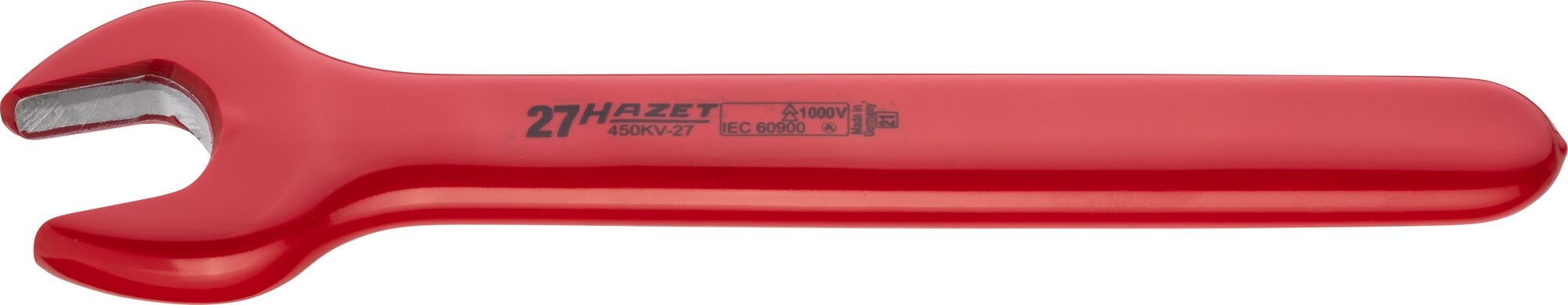 HAZET Enkele steeksleutel · geïsoleerd 450KV-27 · Buiten-zeskant-profiel · SW 27 mm