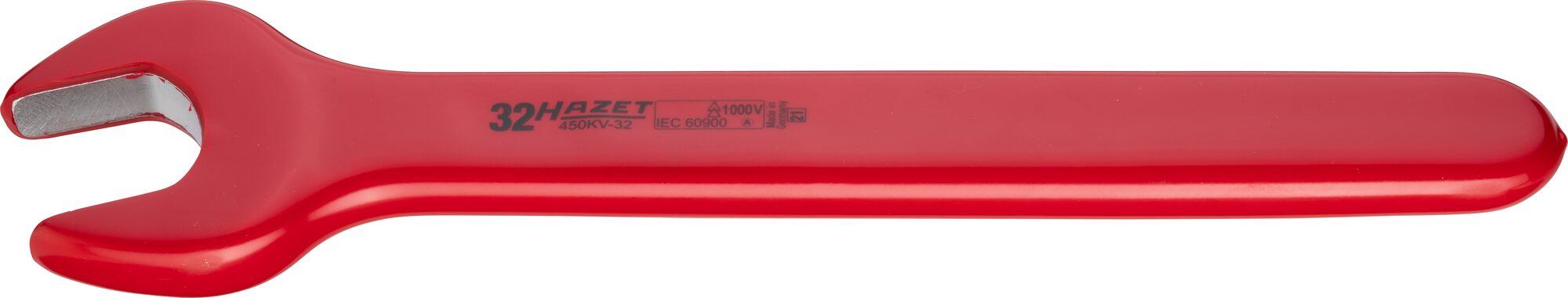 HAZET Enkele steeksleutel · geïsoleerd 450KV-32 · Buiten-zeskant-profiel · SW 32 mm